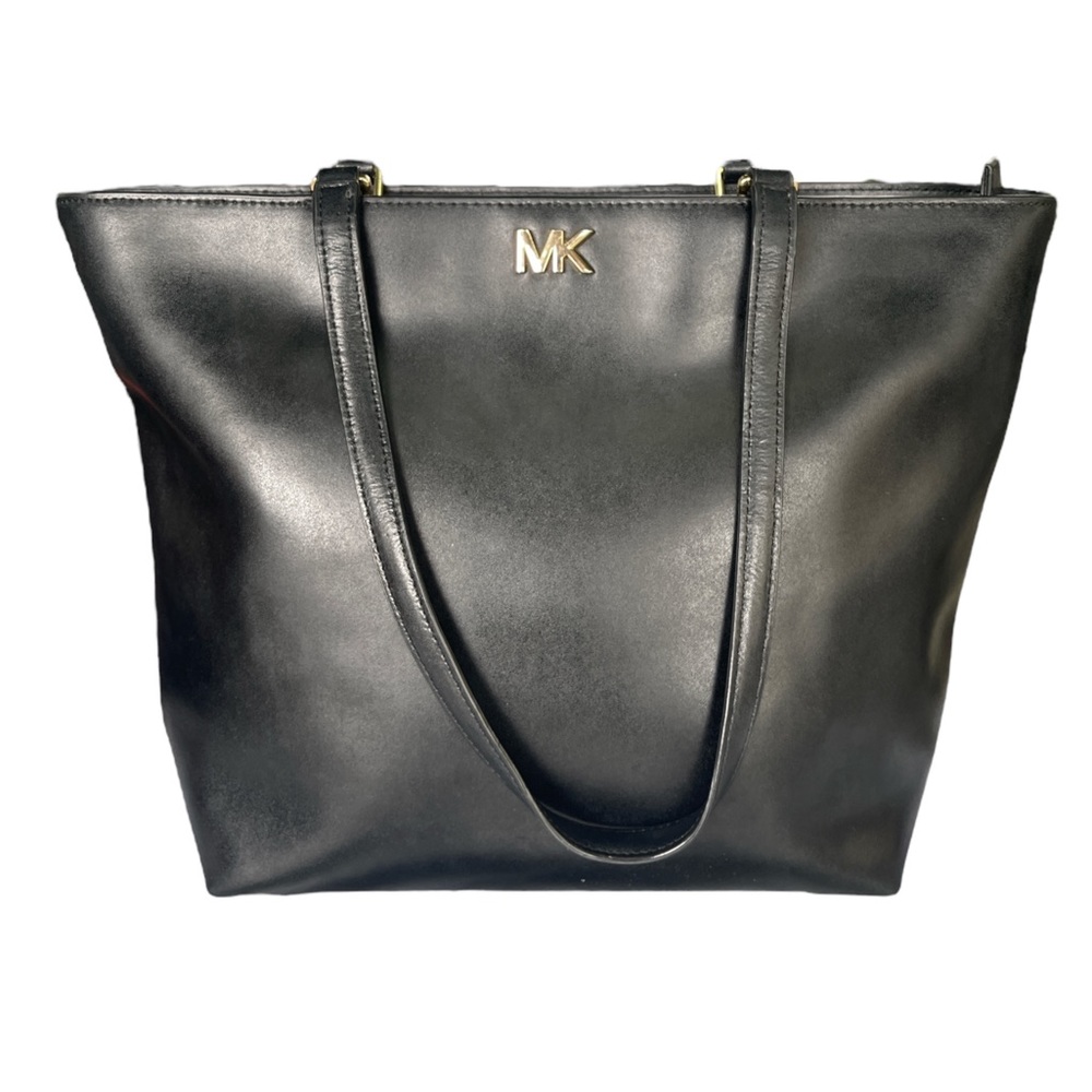 Michael Kors Womens Mott Medium Black Leather Tote w/ original dust bag - EUC